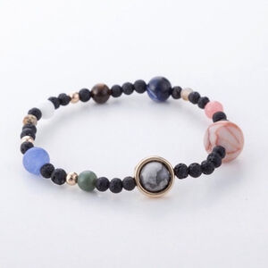Handcrafted Solar System 7” Stretch Bracelet